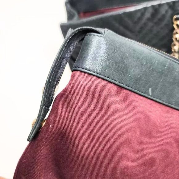 CHANEL Surpique CC Charm Tote Chevron Iridescent Calfskin Large Shoulder Bag - Picture 11 of 13